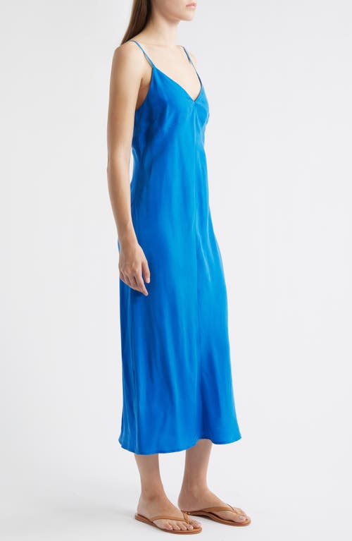 Alex Mill Carly Cupro Blend Slipdress In Blue