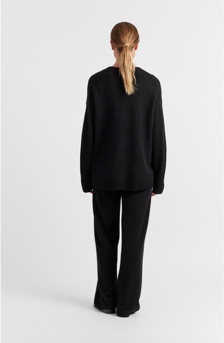 Chinti & Parker Pure Cashmere Crew Neck Sweater, Alternate, color, Black