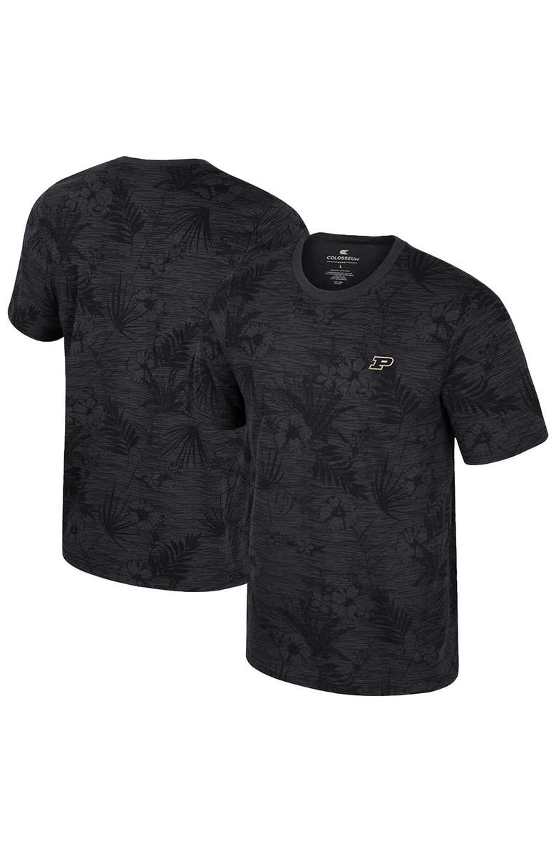 COLOSSEUM Men's Colosseum Black Purdue Boilermakers Floral Printed T-Shirt, Main, color, Black