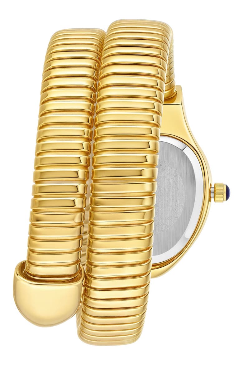 Serpentine Wraparound Bracelet Watch, 12.7mm x 25.4mm, Alternate, color, GOLD