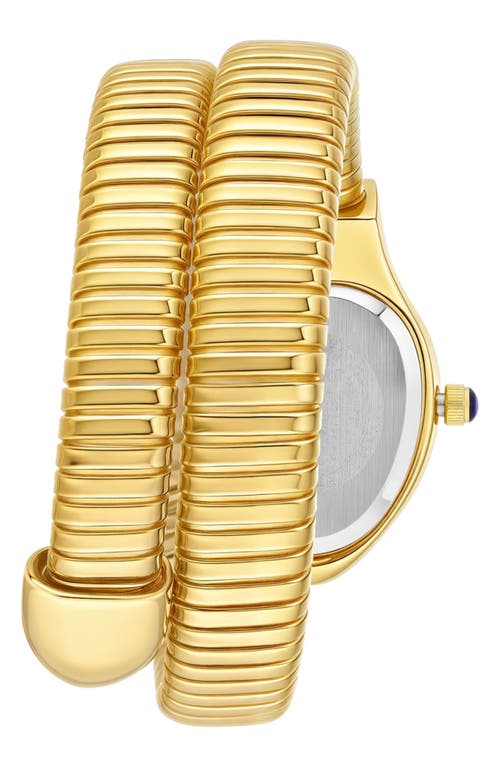 St. Moran Serpentine Wraparound Bracelet Watch, 12.7mm X 25.4mm In Gold