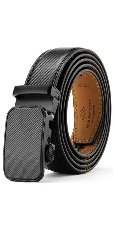 men's leather ratchet dress belt 352064 Men's Slide Ratchet Belt Leather Casual Dress Belt 1-3/8"(35mm) Wide (Brown, 32)