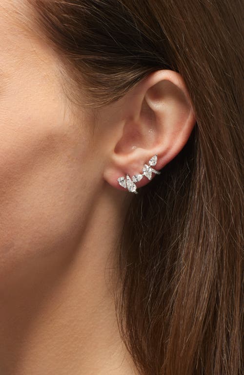 Repossi Serti Sur Vide Diamond Single Earring In Silver