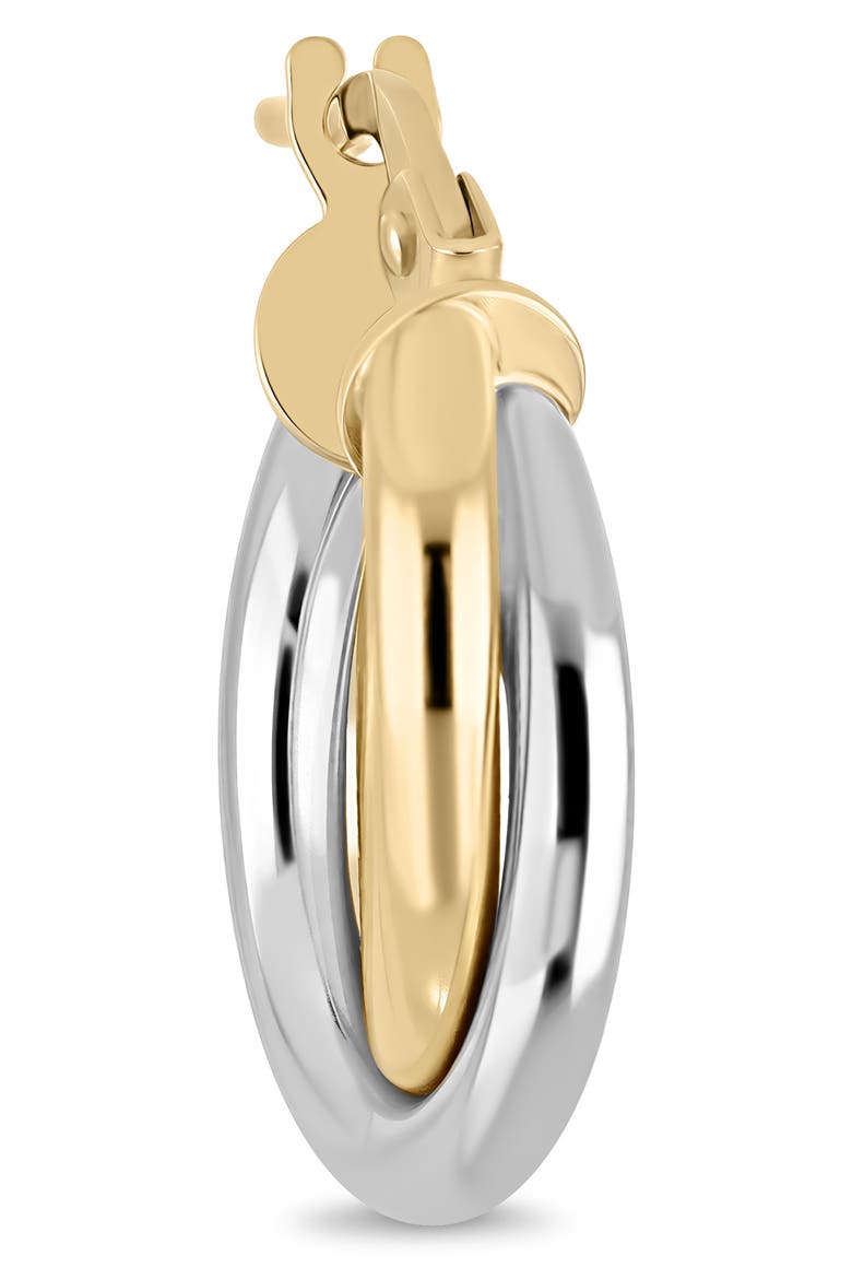 14K Gold Two-Tone Double Hoop Earrings, Alternate, color, 14K TWO TONE