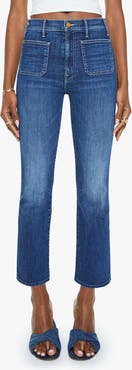 MOTHER The Hustler Patch Pocket Ankle Bootcut Jeans