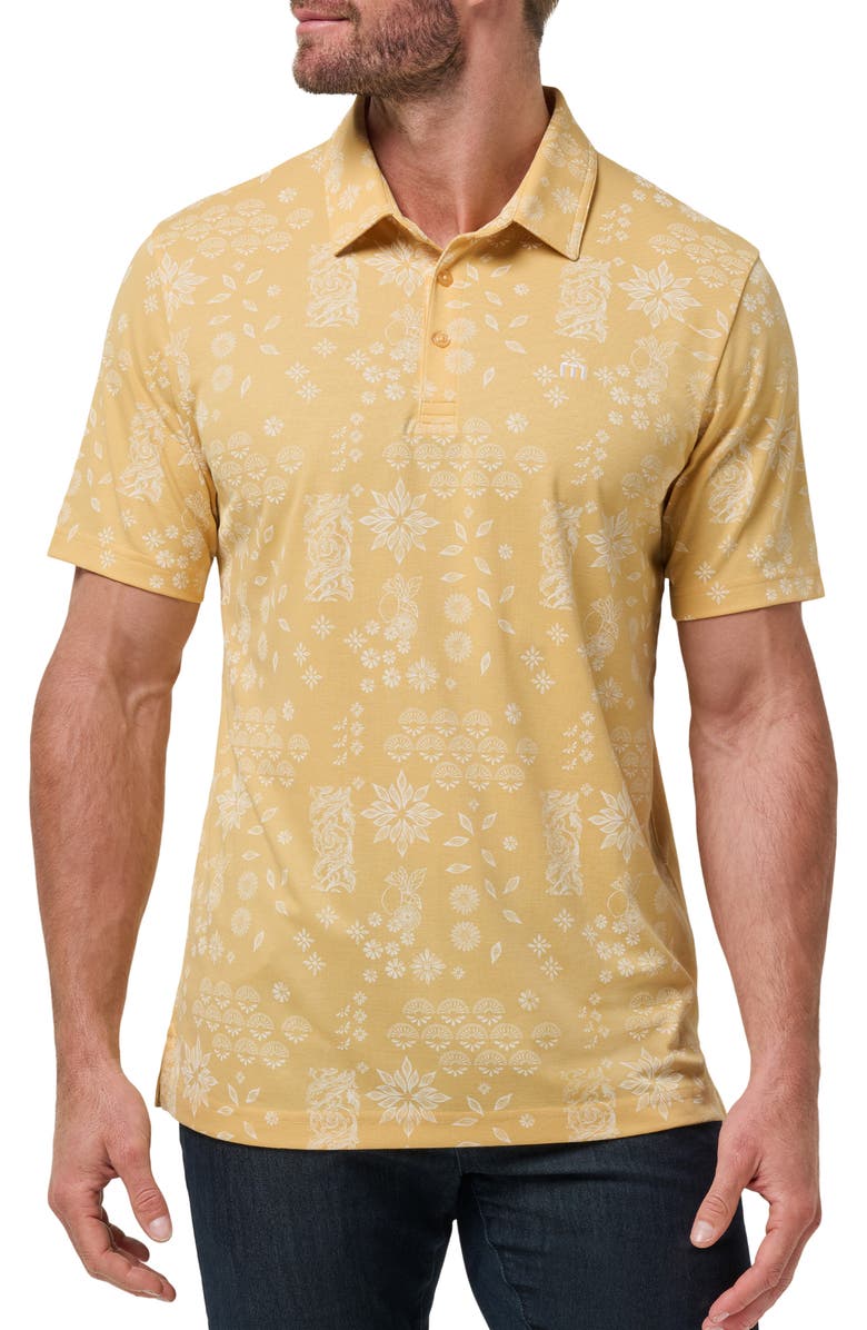TravisMathew Inbound Plane Cotton Blend Polo, Main, color, Rattan