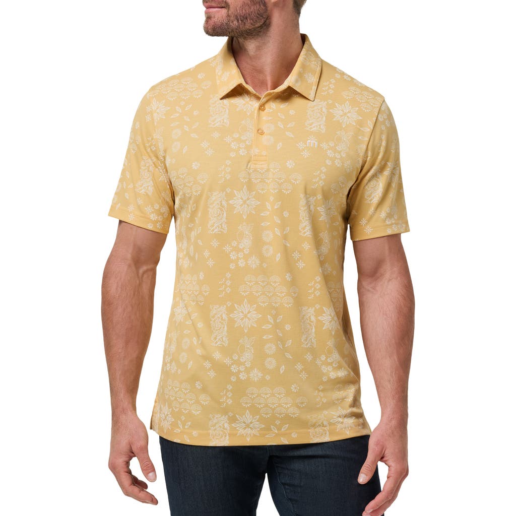 Travismathew Inbound Plane Cotton Blend Polo In Brown
