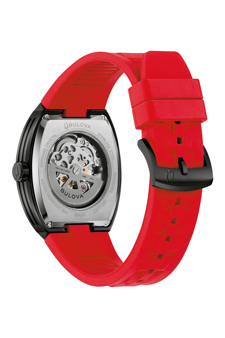 Maquina Skeleton Automatic Bracelet Watch, Alternate, color, RED