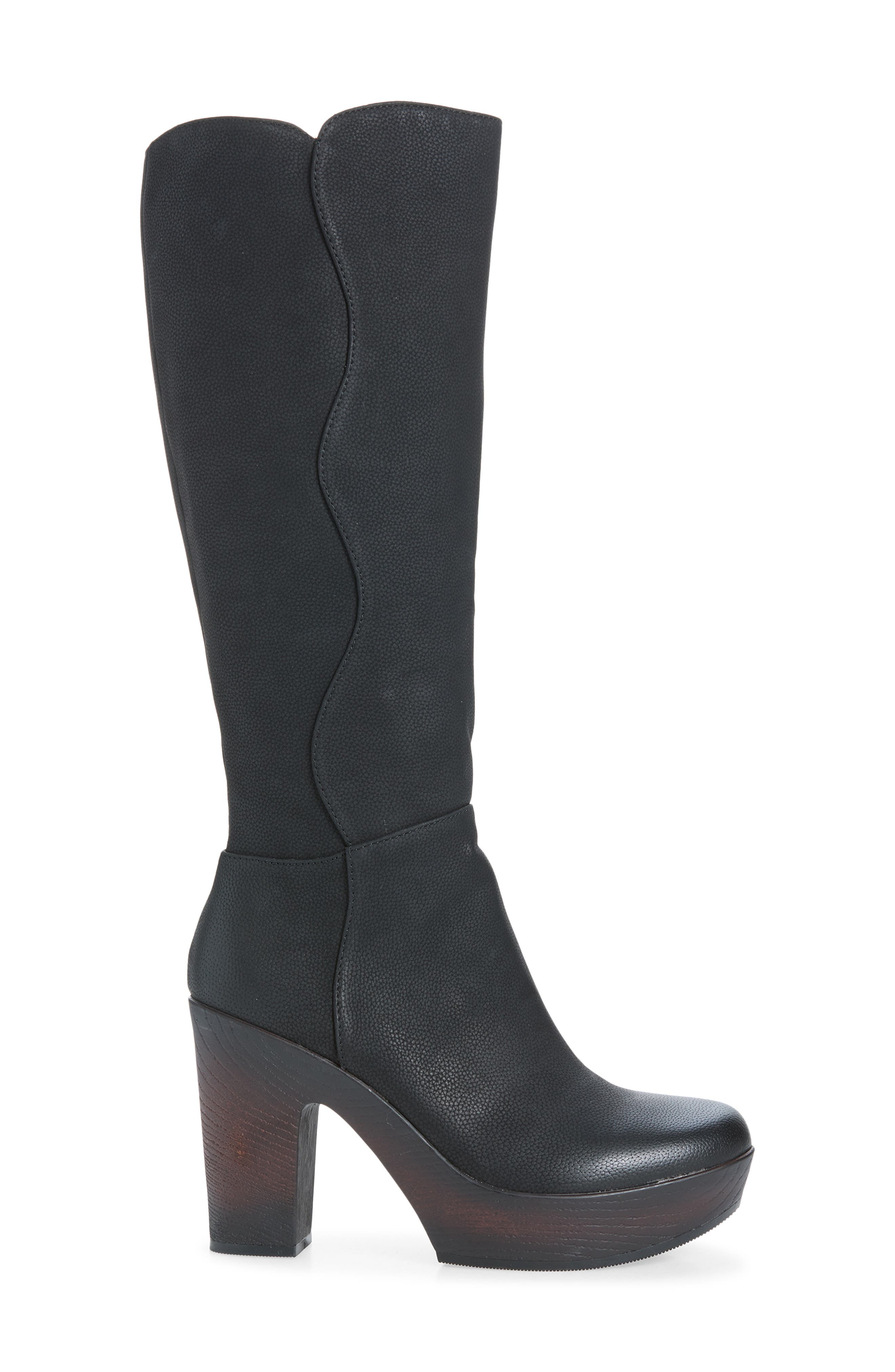 Avalon Knee High Boot, Alternate, color, BLACK NUBUCK