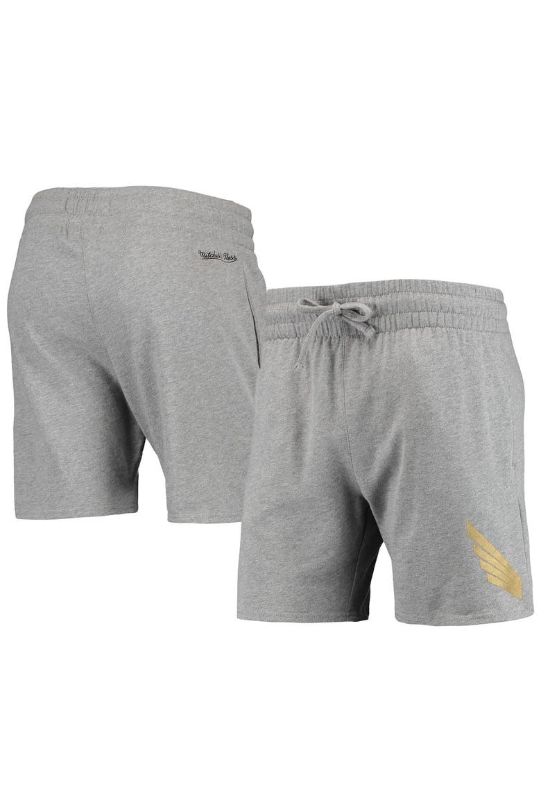 Women's Mitchell & Ness Heathered Gray LAFC Logo Shorts, Main, color, Gray