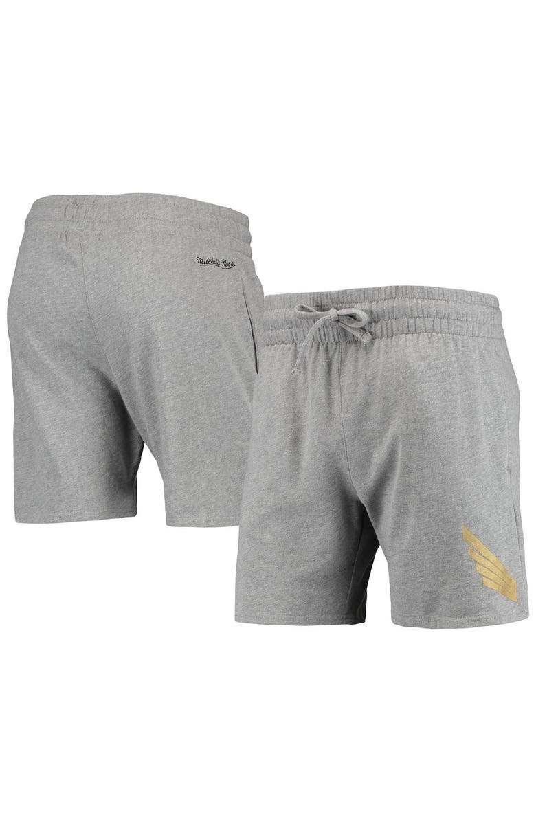 Mitchell & Ness Women's Mitchell & Ness Heathered Gray LAFC Logo Shorts, Main, color, Gray