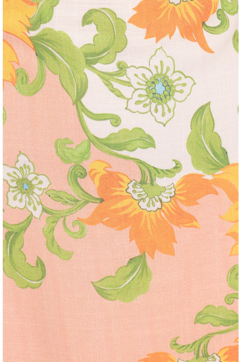 Noriko Placed Floral Minidress, Alternate, color, YELLOW SPRING FLORAL