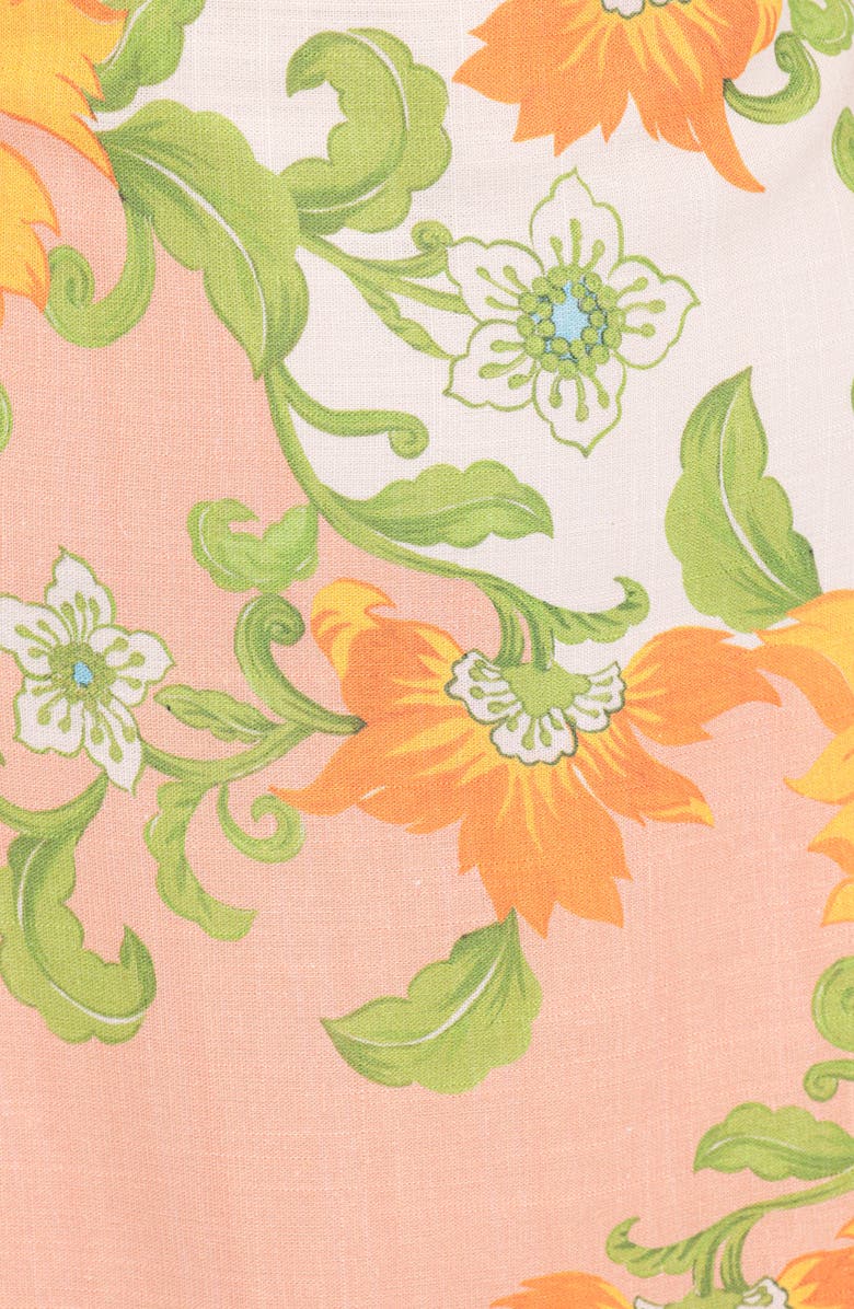 Petal & Pup Noriko Placed Floral Minidress, Alternate, color, Yellow Spring Floral