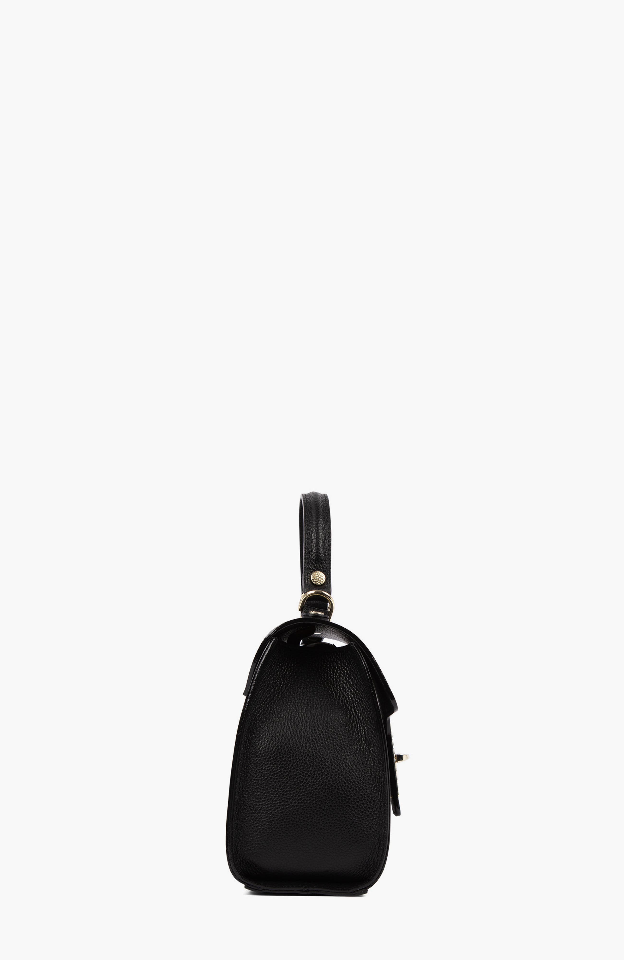 Muse 559 Pebbled Leather Handbag, Alternate, color, Black