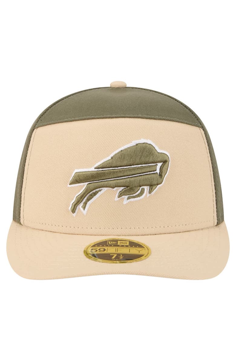 New Era Men
s New Era Light Beige/Olive Buffalo Bills Two-Tone Color Pack Split Panel 59FIFTY Fitted Hat, Alternate, color, Light Beige