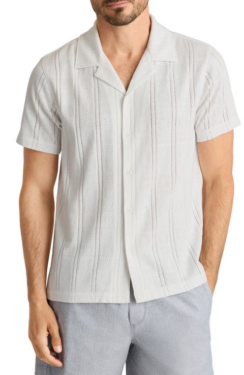 Stretch Pointelle Cabana Shirt