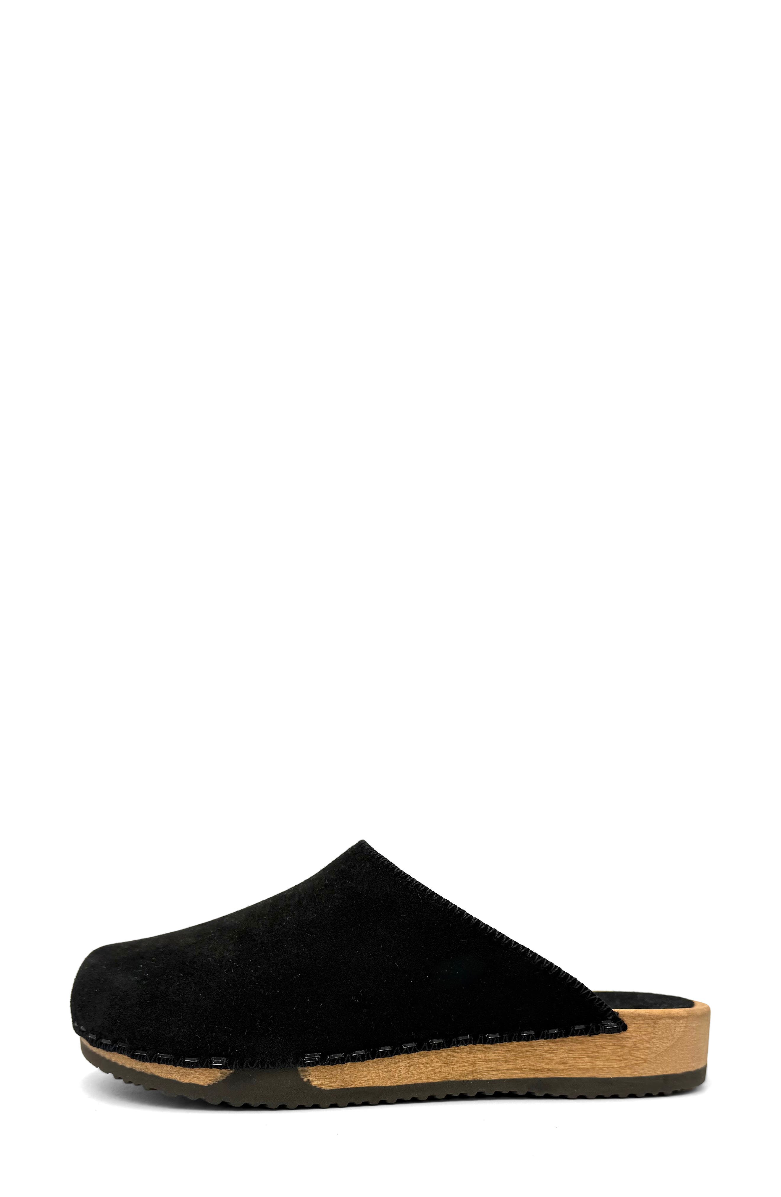 KUNSTEN Ella Suede Clogs, Alternate, color, Black