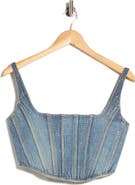 Marc Jacobs Crystal Denim Corset Top