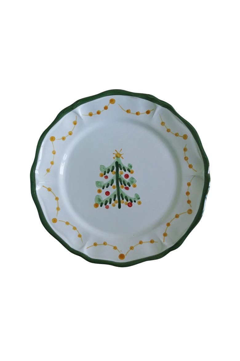 Magia (Christmas Tree) Dinner Plate, Main, color, White