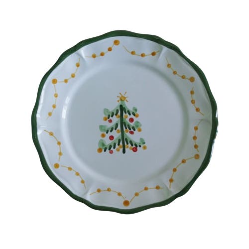 La Gabbianella Magia (christmas Tree) Dinner Plate In White