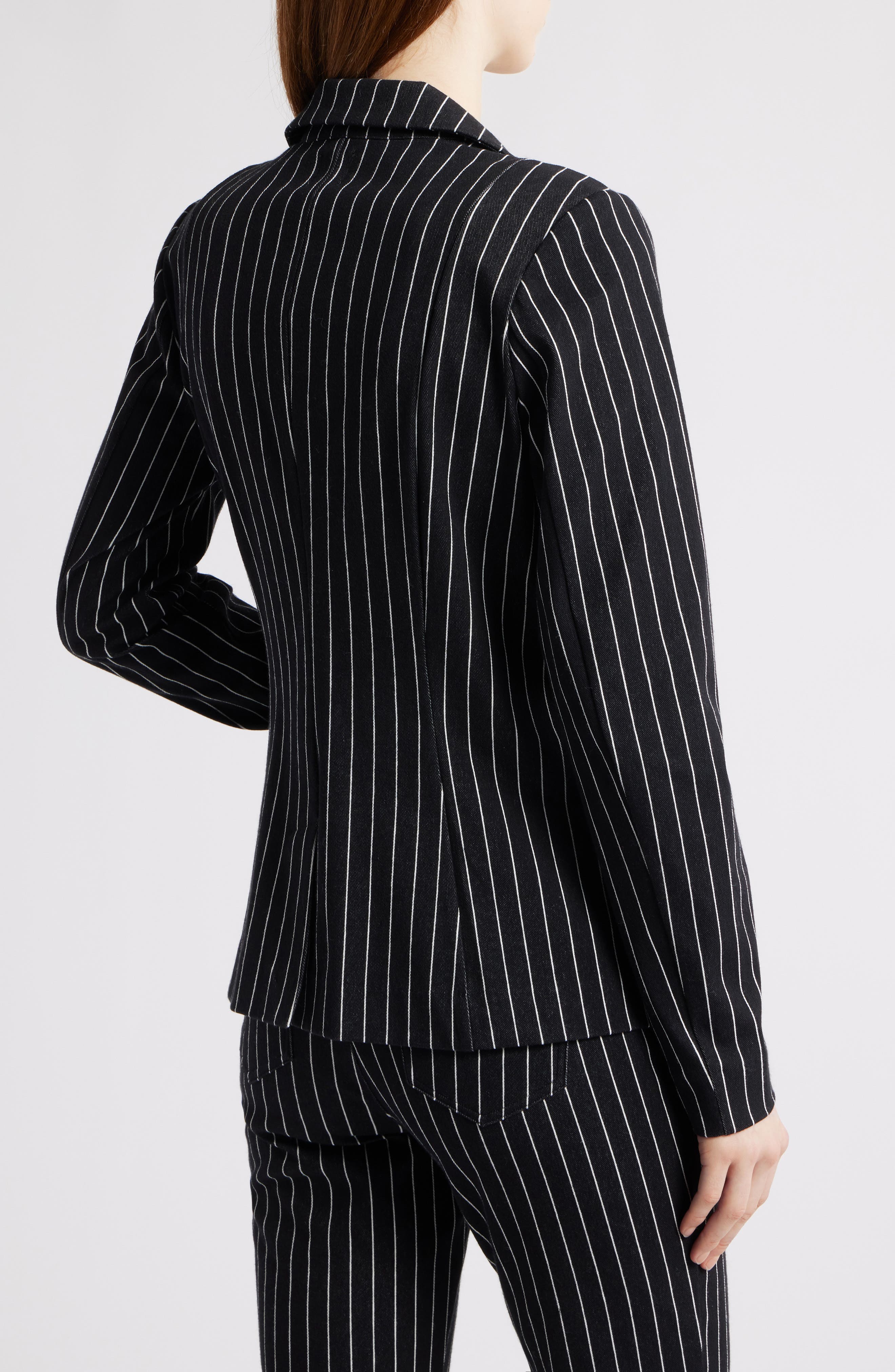 Railroad Stripe Stretch Blazer - image 2