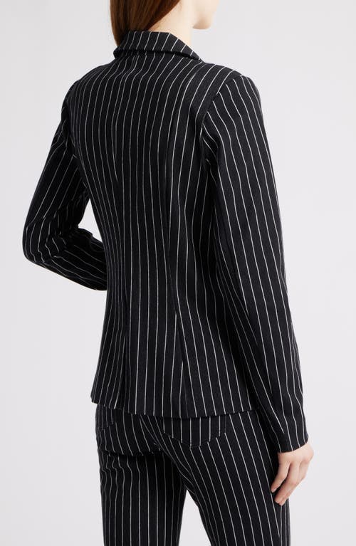 Nic + Zoe Nic+zoe Railroad Stripe Stretch Blazer In Multi