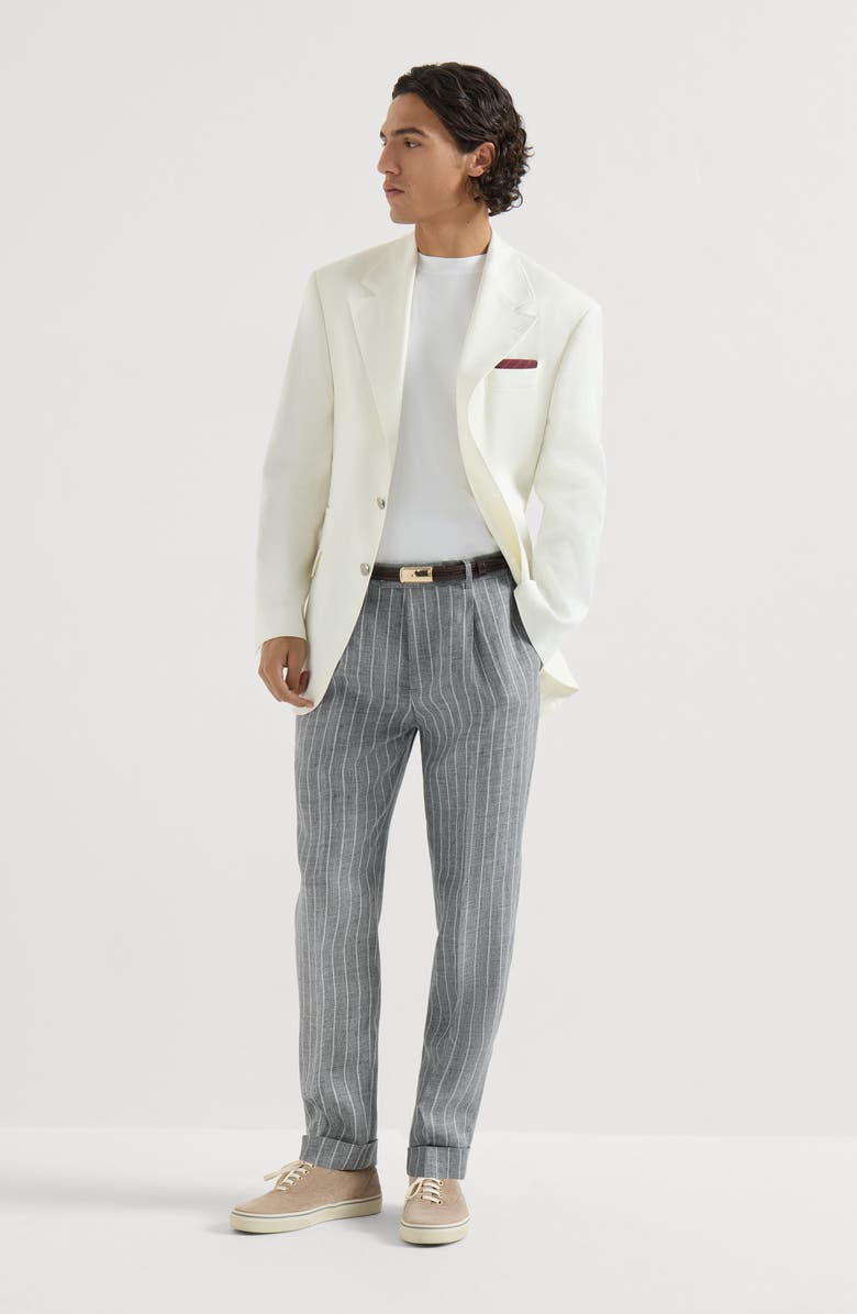 Brunello Cucinelli Twill trousers, Alternate, color, Medium Grey