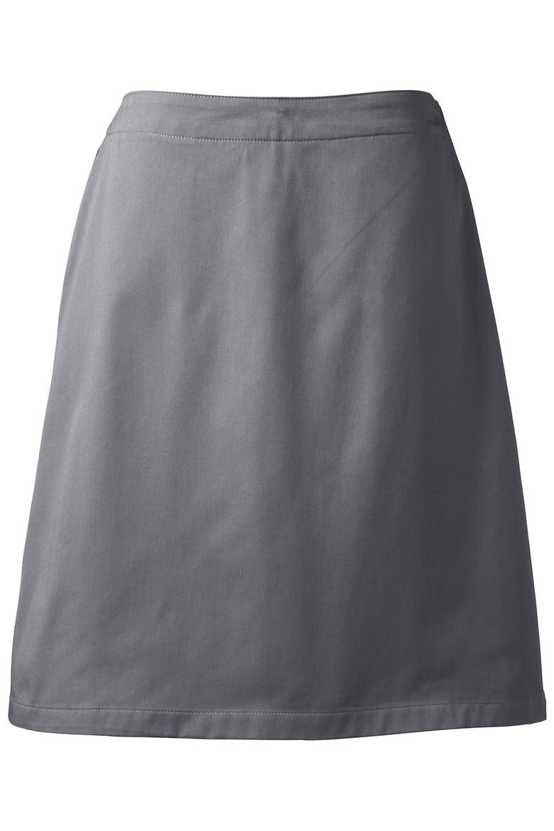 School Uniform Young  Blend Chino Skort Top of Knee, Alternate, color, Arctic Gray
