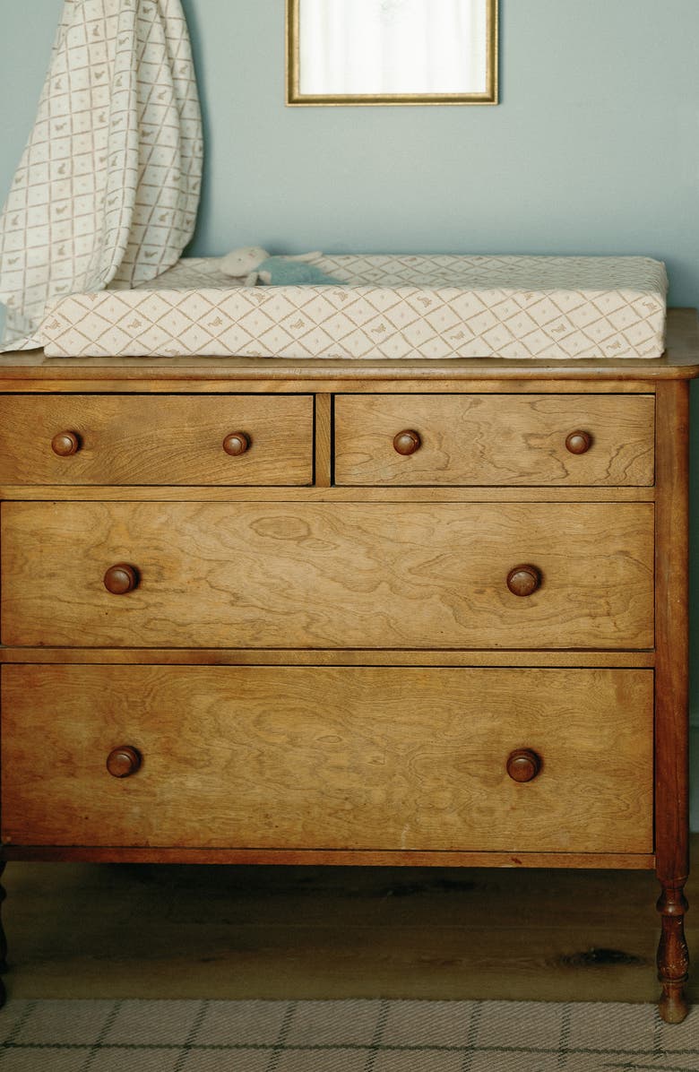 Oilo Print Organic Cotton Changing Pad Cover, Alternate, color, Goose/ Eggshell