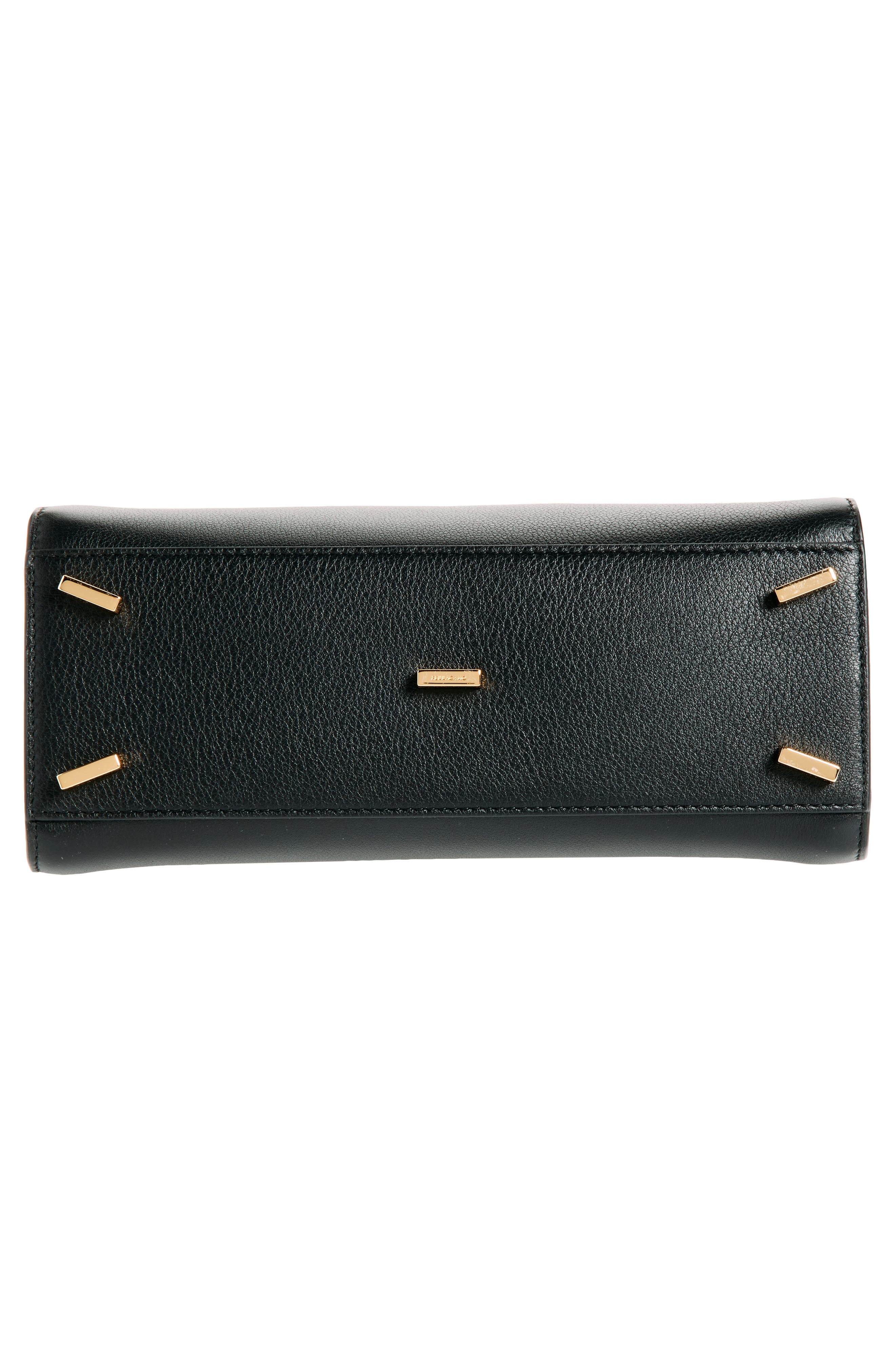 FERRAGAMO Extra Small Hug Leather Top Handle Bag, Alternate, color, Nero Borgogna