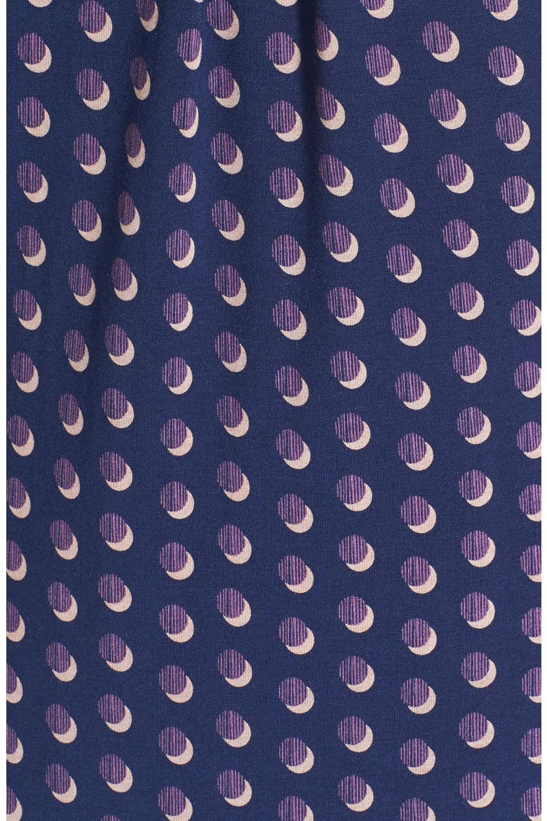 Drape Neck Sleeveless Tee, Alternate, color, NAVY- PINK GRID DOT