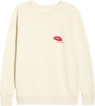 Isabel Marant Étoile Millyny Lips Embroidered Fleece Sweatshirt