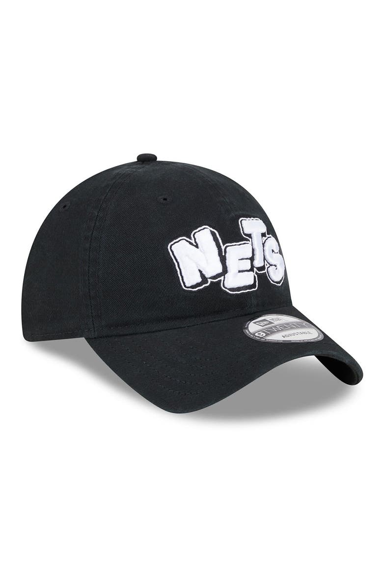 Men's New Era  Black Brooklyn Nets 2023/24 City Edition 9TWENTY Adjustable Hat, Alternate, color, Black