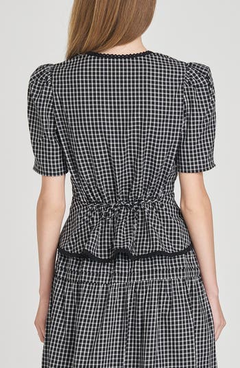 Gemma Puff Sleeve Peplum Top