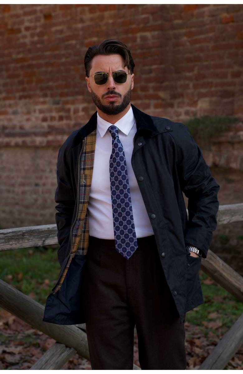 Elizabetta Zuccari - Extra Long Silk Jacquard Tie for Men, Alternate, color, Blue