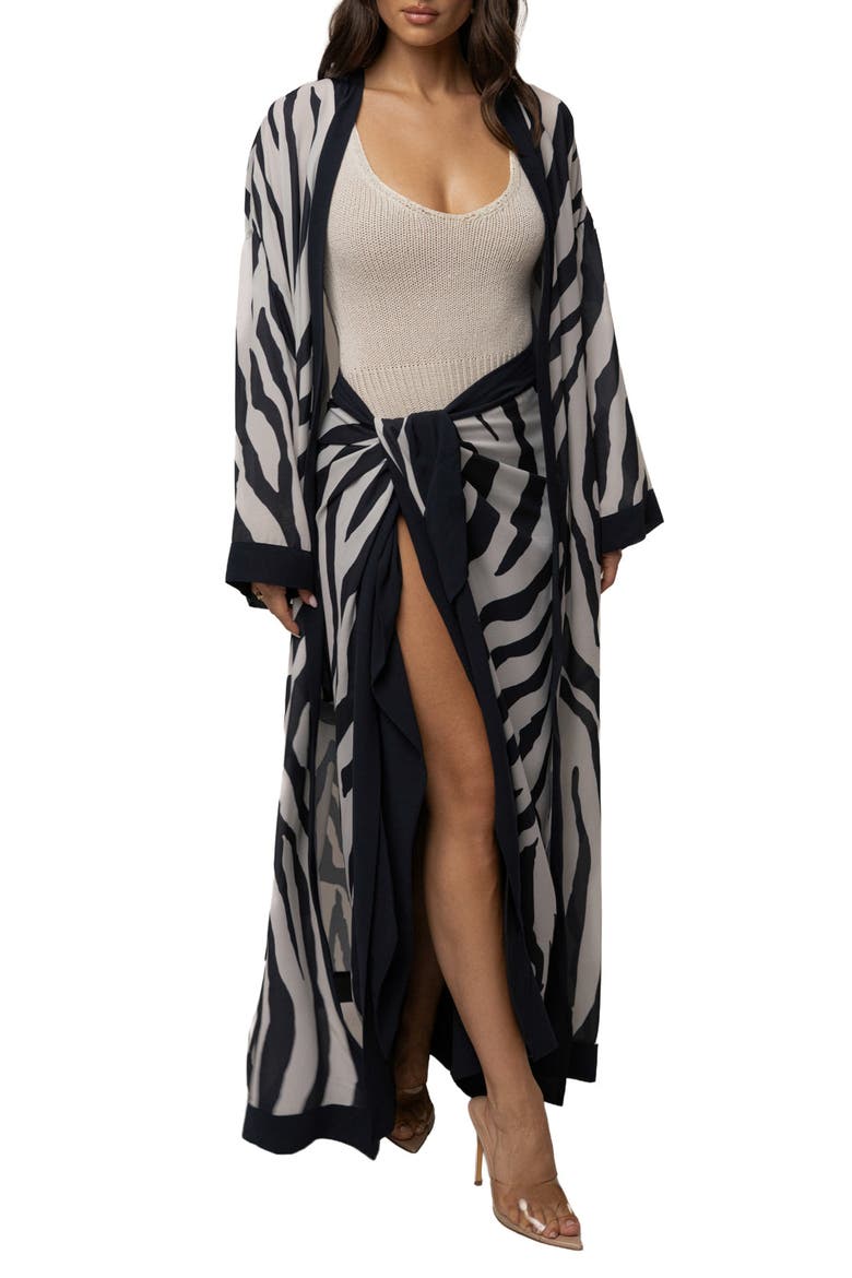 Safari Days Duster, Alternate, color, Navy Zebra