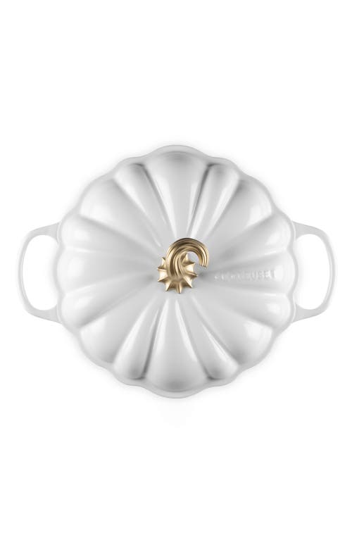 Le Creuset Enameled Cast Iron Pumpkin Braiser In White