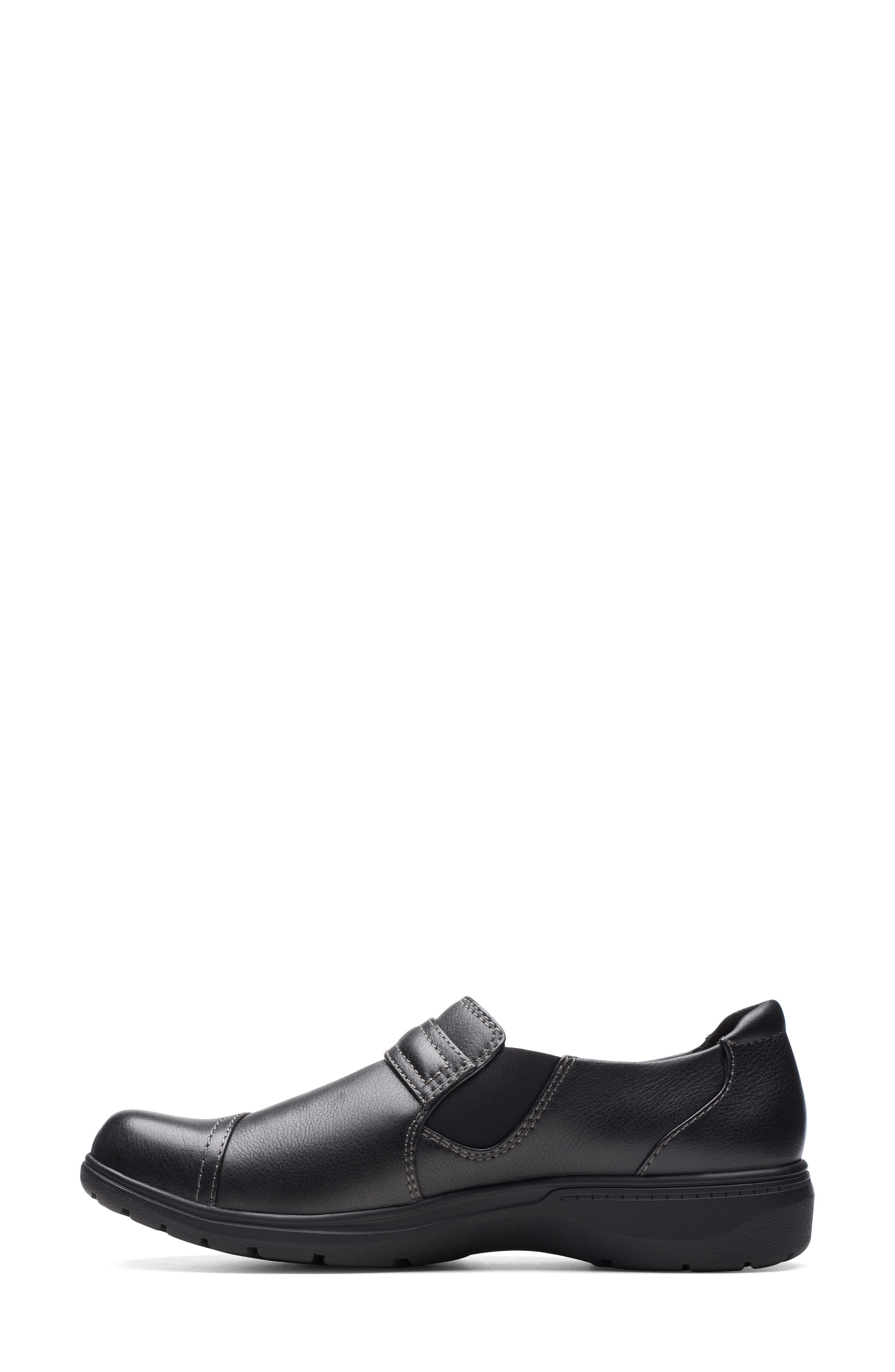 Clarks<sup>®</sup> Carleigh Pearl Slip-On Shoe, Alternate, color, Black Leather