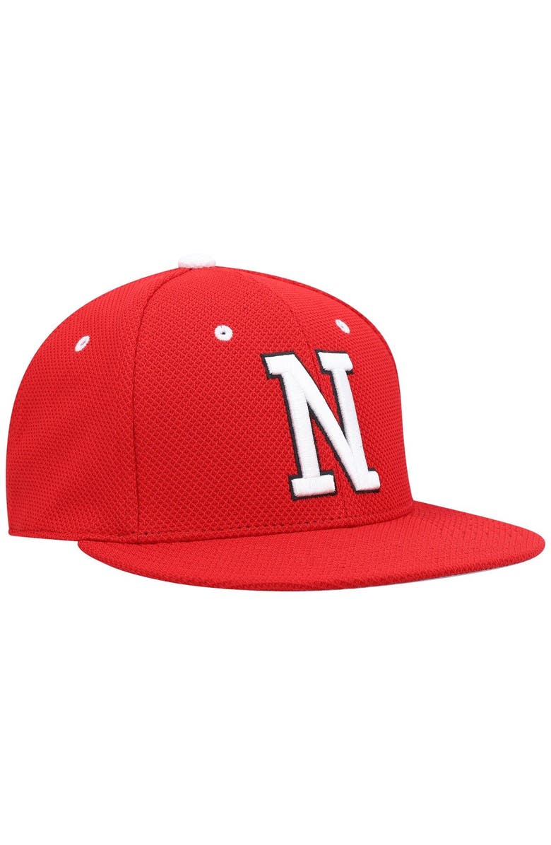 adidas Men's adidas Scarlet Nebraska Huskers On-Field Baseball Fitted Hat, Alternate, color, 