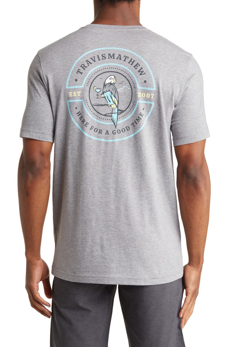 TravisMathew Walk the Plank Cotton Graphic T-Shirt, Alternate, color, Heather Grey