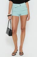Princess Polly Viridian Belted Micro Shorts