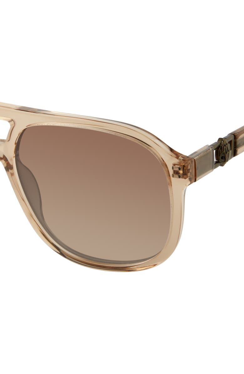 Kurt Geiger London 59mm Aviator Gradient Sunglasses, Alternate, color, Sand/ Burgundy