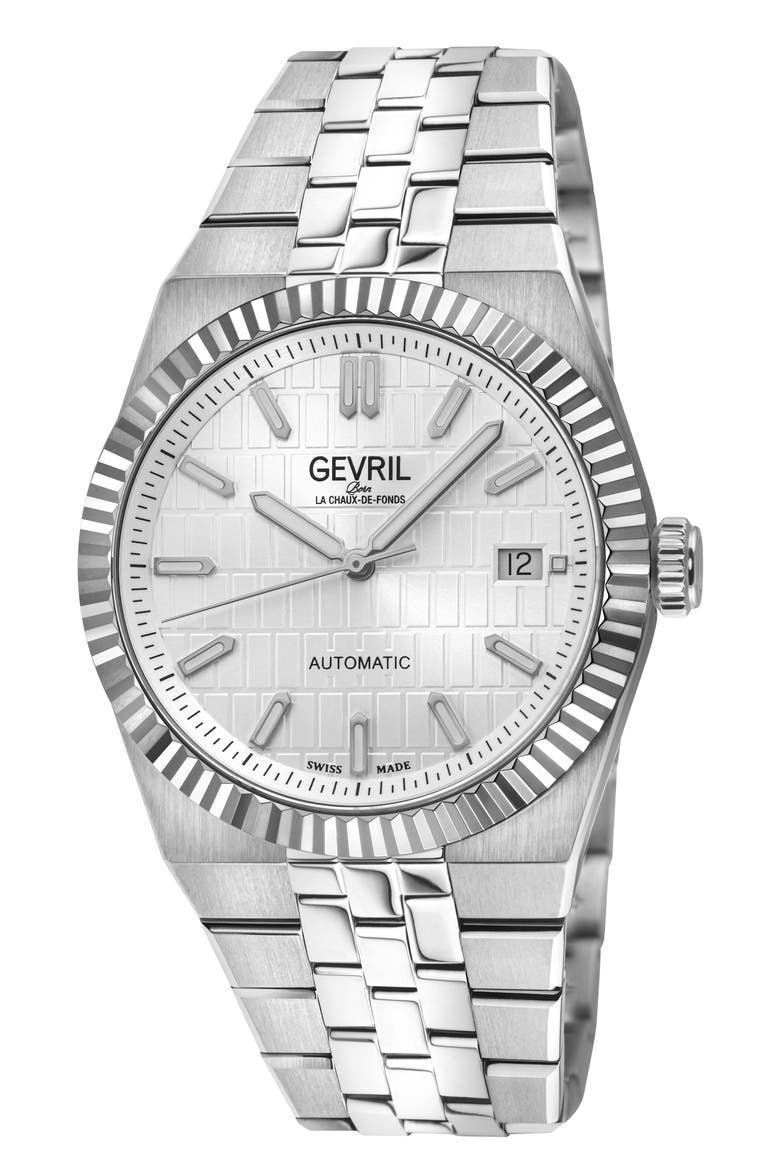 Pier 17 Automatic Bracelet Watch, 40mm, Main, color, SILVER