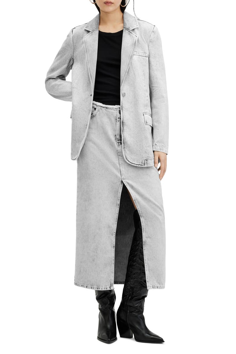Ever Denim Blazer, Alternate, color, SNOW GREY