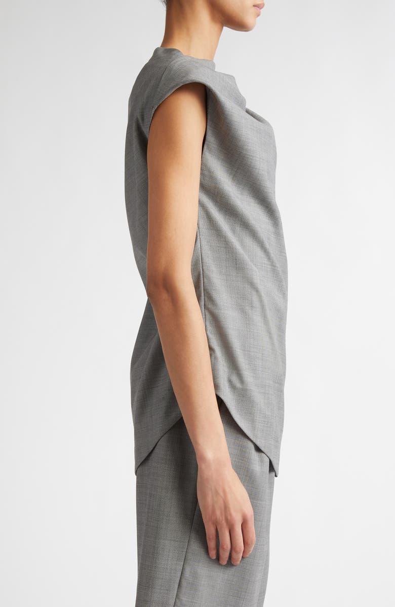 LOULOU DE SAISON Lyra Draped Virgin Wool Top, Alternate, color, 