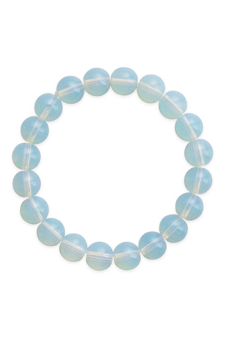 Glass Opal Beaded Stretch Bracelet, Alternate, color, GLASS OPAL