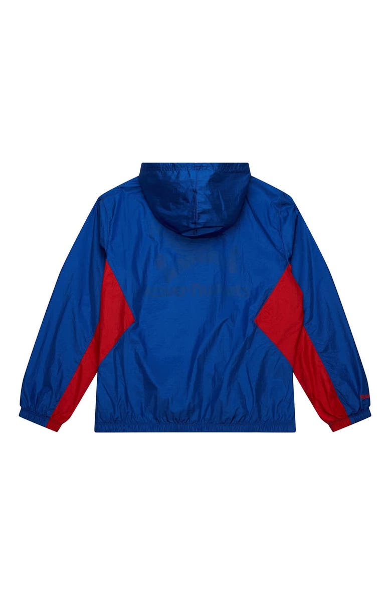 Mitchell 
Ness Men
s Mitchell 
Ness Blue Denver Nuggets Playmaker Full-Zip Hooded Windbreaker Jacket, Alternate, color, Blue