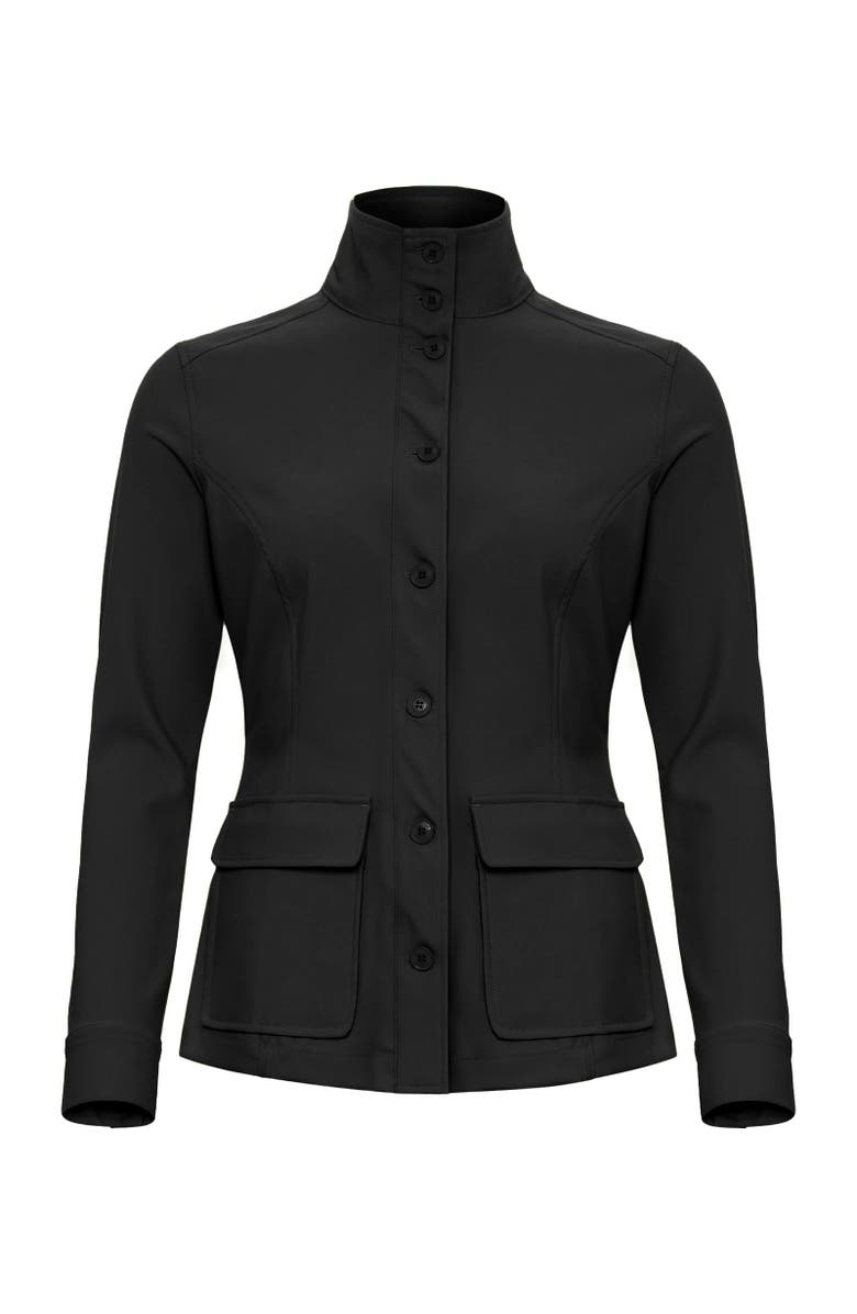 Anatomie Reign Performance Twill Button Front Jacket, Alternate, color, Black