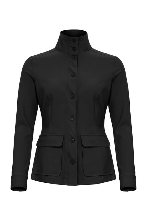 Anatomie Reign Performance Twill Button Front Jacket In Black