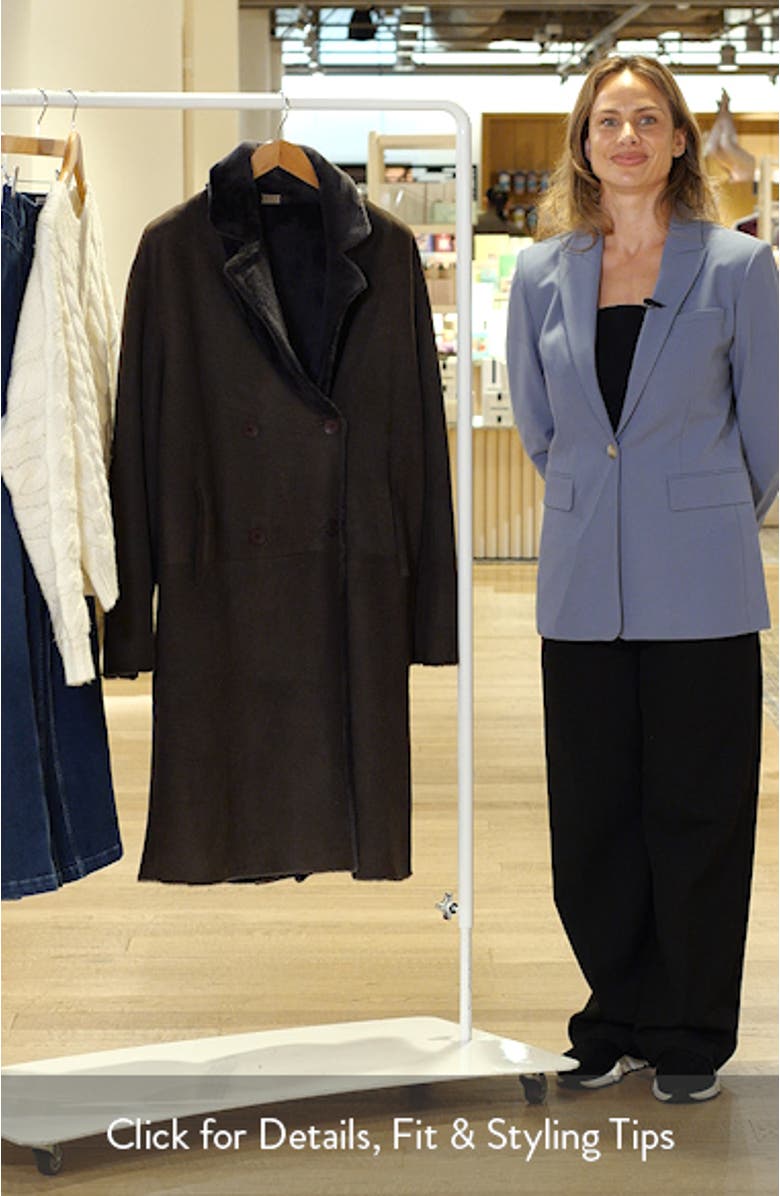 Elle Reversible Genuine Sheared Shearling Coat, sales video thumbnail